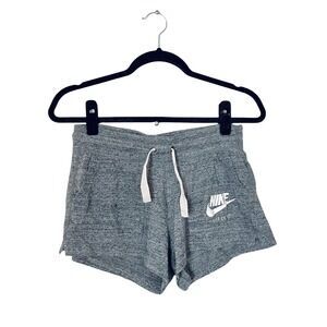 Nike Women's Gray Sweat Cotton Athletic Bottoms Comfy Heathered Shorts XSmall